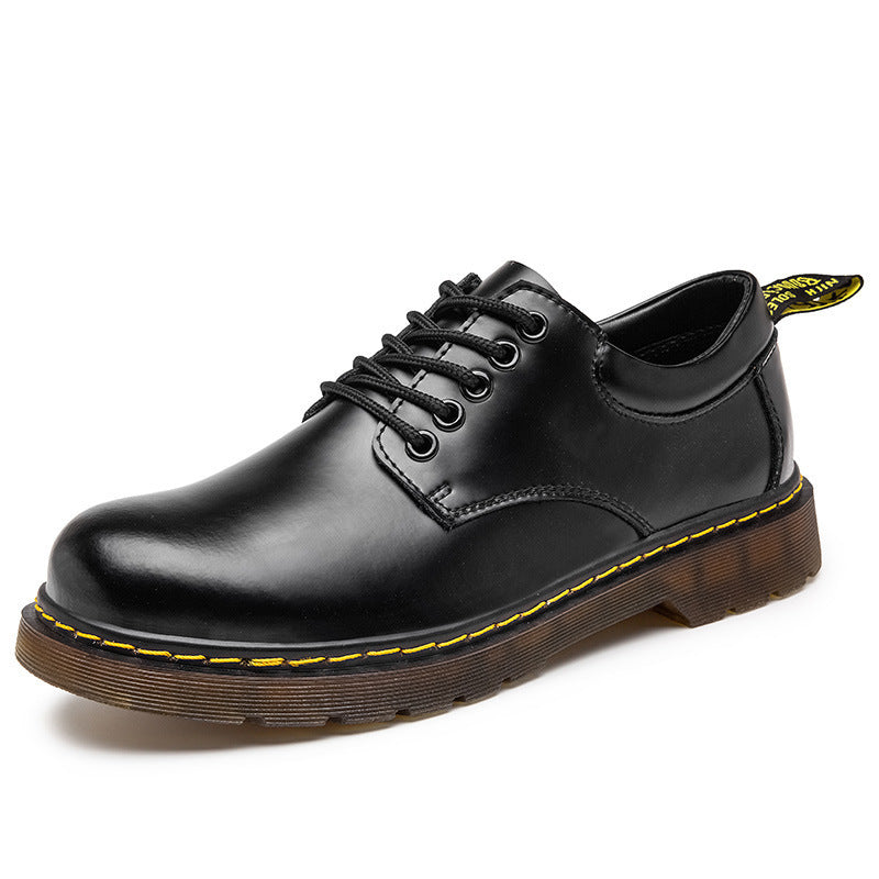 Low Top Big Head Black Working Wear Martin Shoes