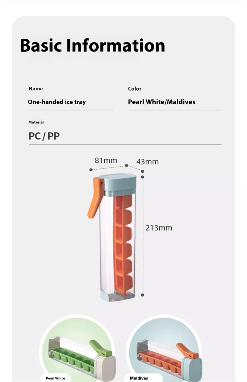 Ice Cube Mold Household Ice Maker Food Grade Press Ice Tray Ice Cube Maker Ice Tray Mold With Storage Box Kitchen Gadget