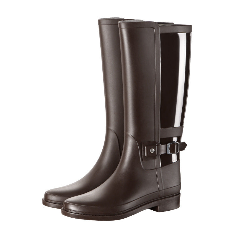 Rain Boots Ladies Water Shoes High Tube Long Tube Outer Wear Waterproof Rubber Shoes