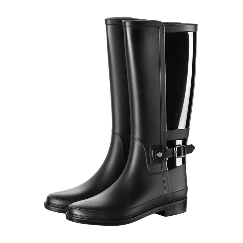 Rain Boots Ladies Water Shoes High Tube Long Tube Outer Wear Waterproof Rubber Shoes